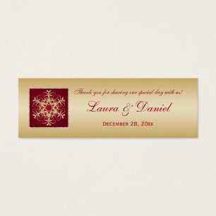 Cartes De Visite Balise Red Gold Parties scintillant REGARDER Snowf