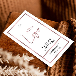 Cartes De Visite Balise rose Gold Logo Chic Luxe Vêtements Prix Éti