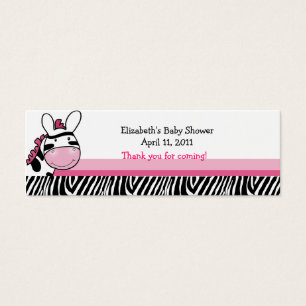 Cartes De Visite Balise Rose Zebra Diva Stripe Shower / Anniversair