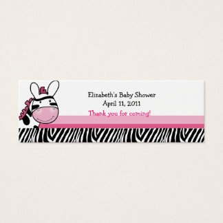 Cartes De Visite Balise Rose Zebra Diva Stripe Shower / Anniversair