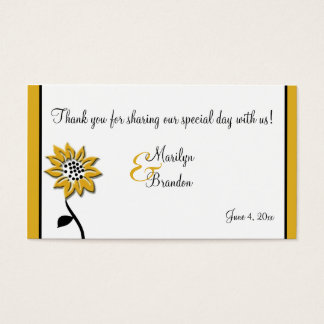 Cartes De Visite Balise Simple Sunflower Wedding Favor
