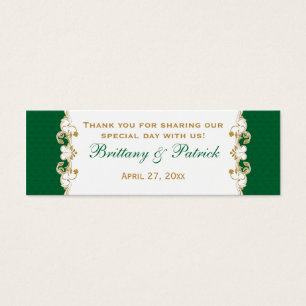 Cartes De Visite Balise verte blanche or, Shamrock préférée Balise 