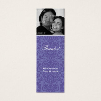 Cartes De Visite Balise Violet Damask Skinny Favor