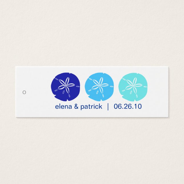 Cartes De Visite Balises cadeaux Dollar Sable Bleu (Devant)