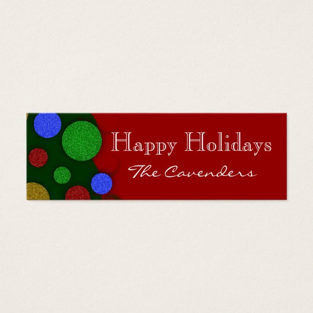 Cartes De Visite Balises cadeaux Happy Holidays (Devant)