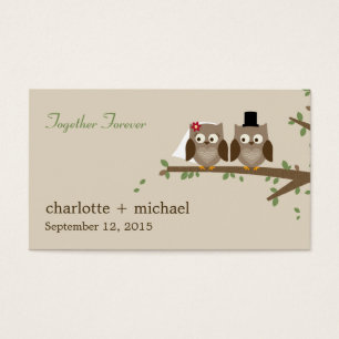 Cartes De Visite Balises cadeaux Love Owls