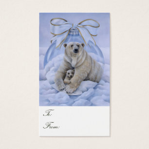 Cartes De Visite Balises cadeaux Ours Polaires