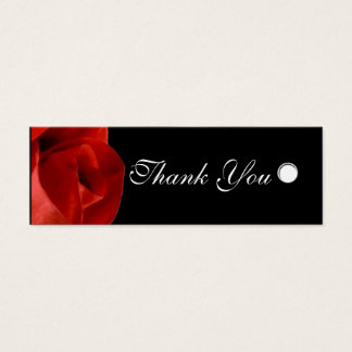 Cartes De Visite Balises Cadeaux personnalisées Rose rouge Texte pe