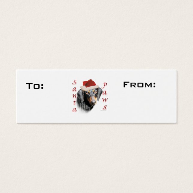 Cartes De Visite Balises cadeaux Smooth Dachshund Paws (Devant)