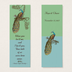 Cartes De Visite Balises de Mariage vintage Bird