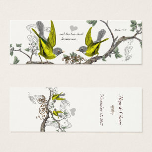 Cartes De Visite Balises de Mariage vintage Bird
