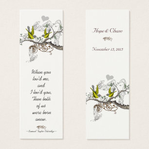 Cartes De Visite Balises de Mariage vintage Bird