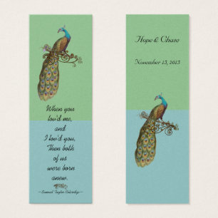 Cartes De Visite Balises de Mariage vintage Bird