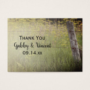 Cartes De Visite Balises de préférence Mariage campagnard de clôtur