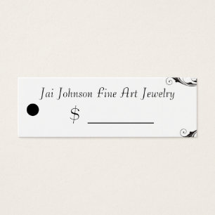 Cartes De Visite Balises de prix des marchandises (Black & White Sw