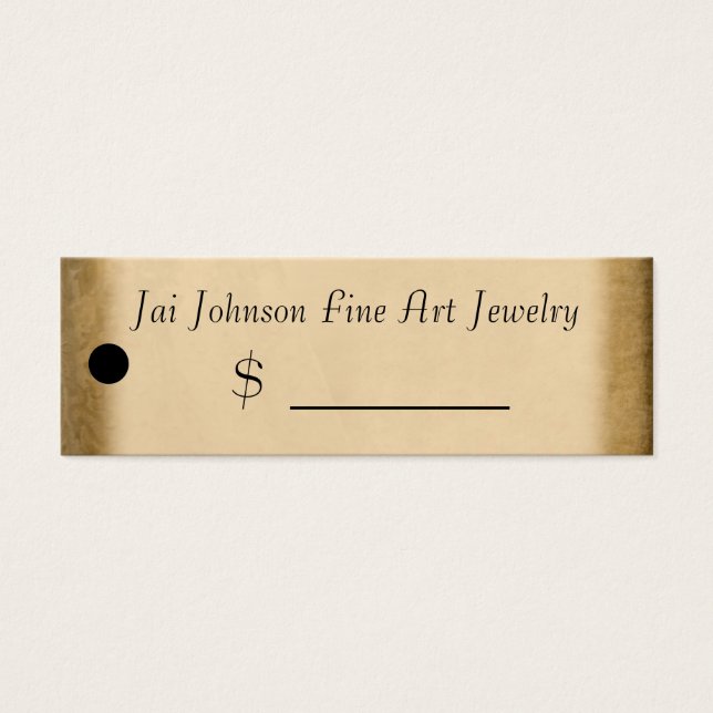 Cartes De Visite Balises de prix des marchandises (or) (Devant)