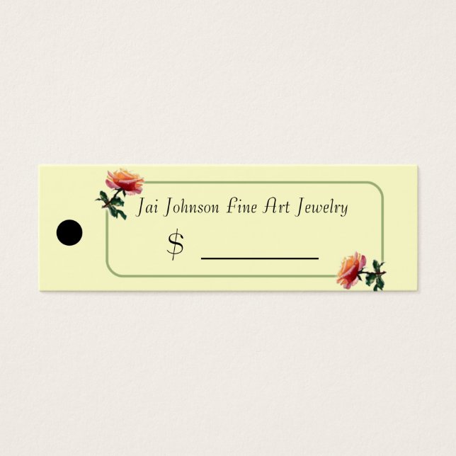 Cartes De Visite Balises de prix des marchandises (Rose) (Devant)