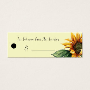 Cartes De Visite Balises de prix des marchandises (Tournesol)