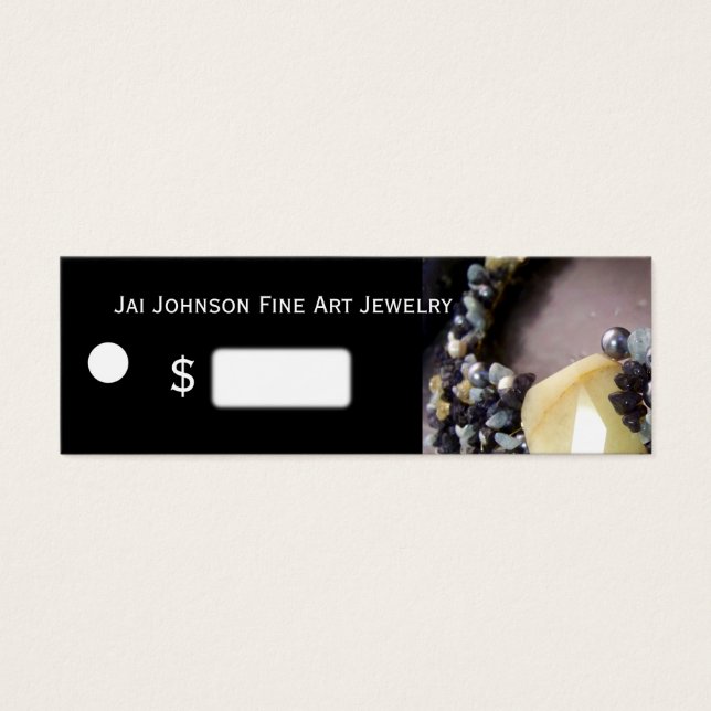 Cartes De Visite Balises de prix pour les bijoux (Devant)