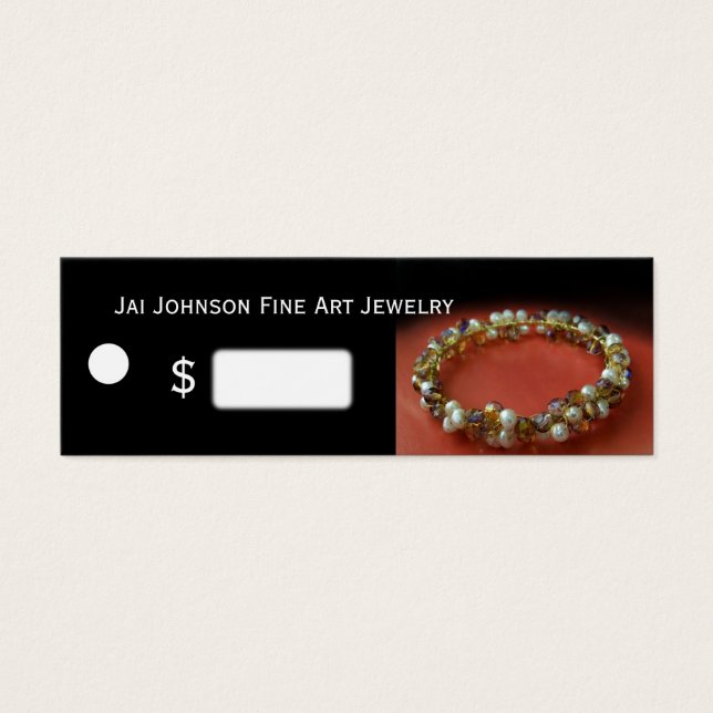 Cartes De Visite Balises de prix pour les bijoux (Devant)