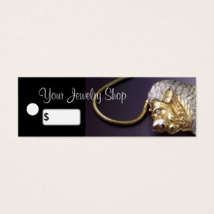 Cartes De Visite Balises de prix vintage pour bijoux en Lion en Rhi