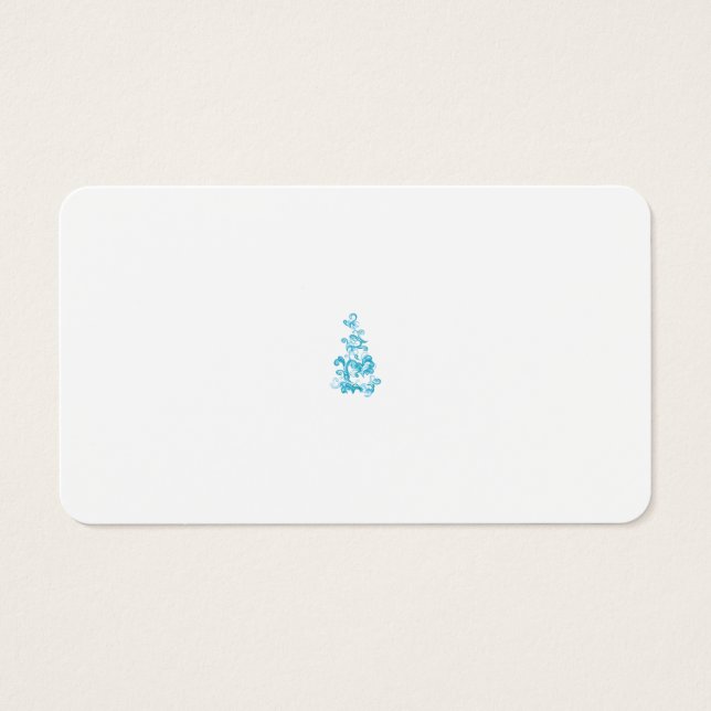 Cartes De Visite Ball Blue, Medium Turquoise design décoratif (Devant)