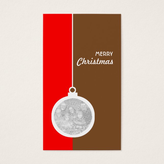 Cartes De Visite Balle décorative de Noël (Devant)
