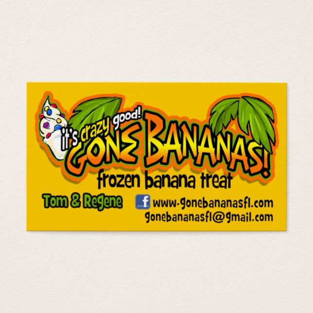 Cartes De Visite Bananes disparues (Devant)