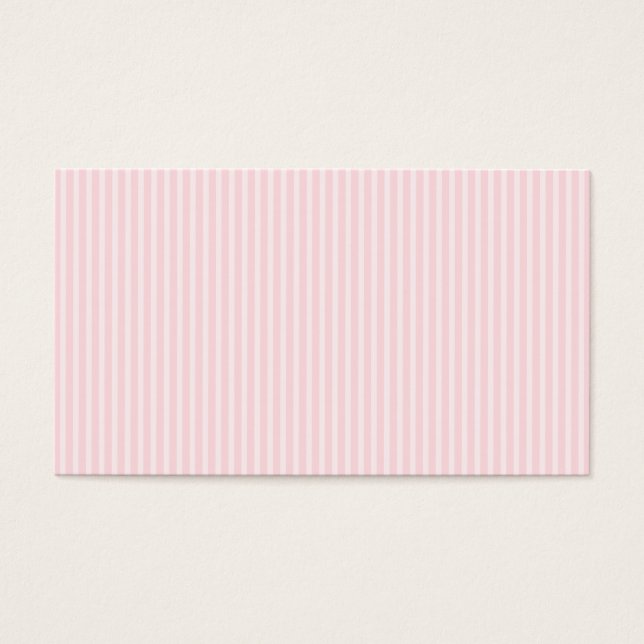 Cartes De Visite Bandes De Bonbons Rose Pastel. (Devant)