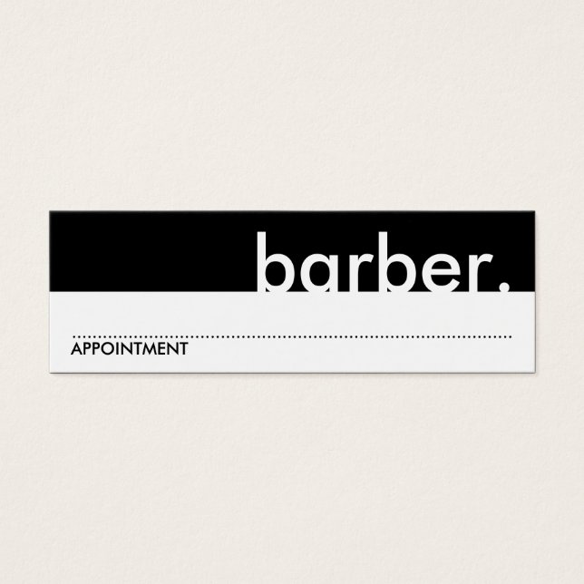 Cartes De Visite barbier. (Carte de rendez-vous) (Devant)