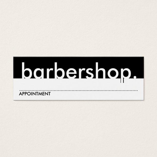 Cartes De Visite barbier. (Carte de rendez-vous) (Devant)