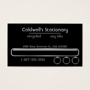 Cartes De Visite Barres et boutons brillants - onyx