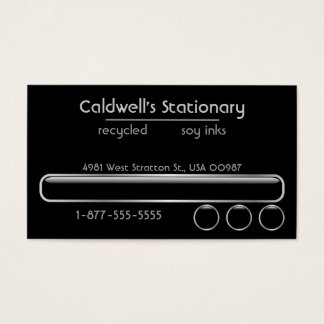Cartes De Visite Barres et boutons brillants - Onyx