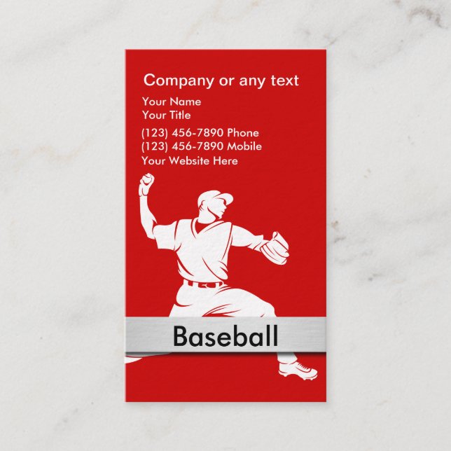 Cartes de visite baseball (Devant)