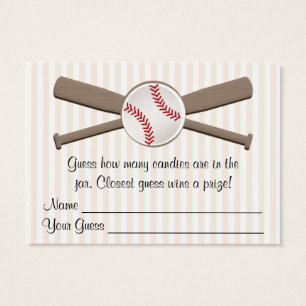 Cartes De Visite Baseball Crossed Bats Devant Baby shower De Jeu