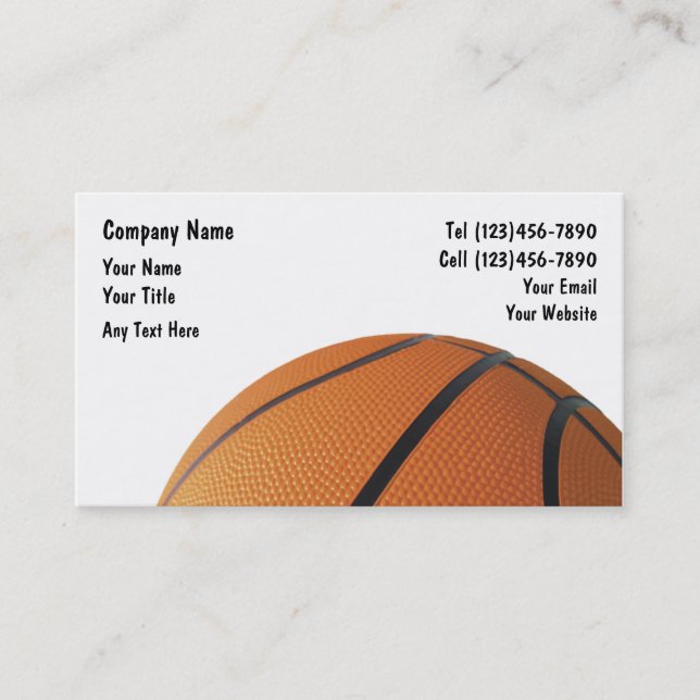 Cartes de visite Basketball (Devant)
