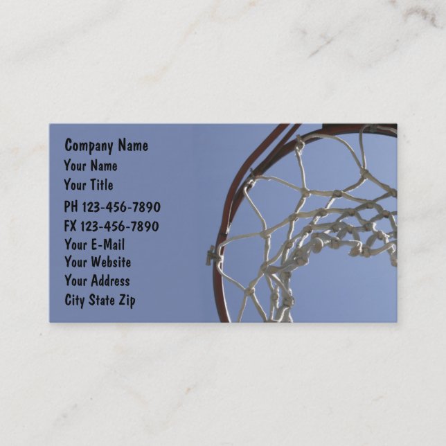Cartes de visite Basketball (Devant)