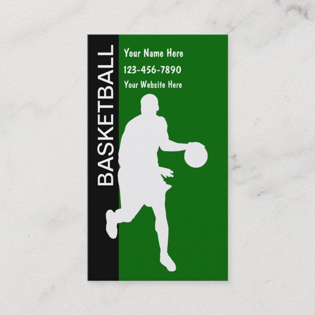Cartes de visite Basketball (Devant)