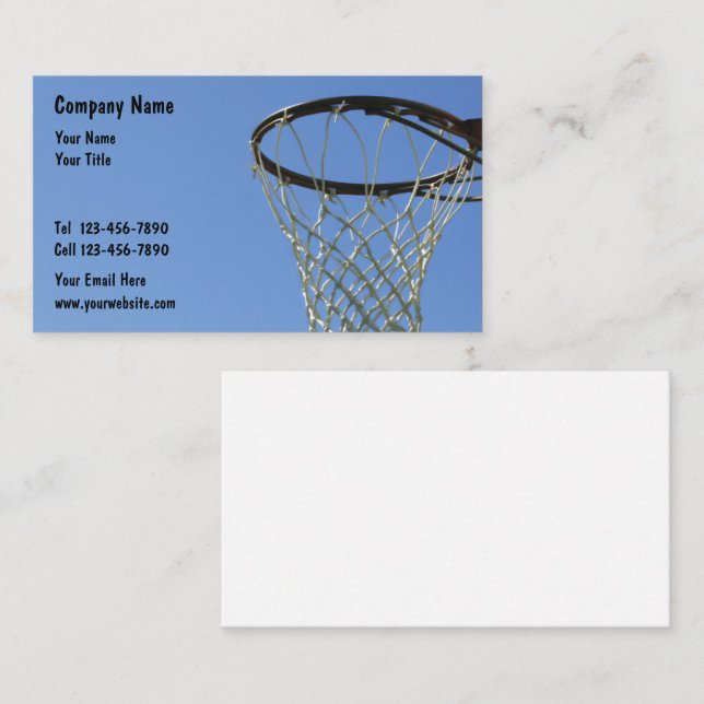 Cartes de visite Basketball (Devant / Derrière)