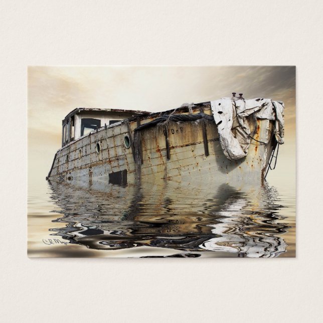 Cartes De Visite Bateau ancien cool (Devant)