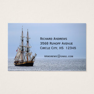 Cartes De Visite Bateau de pêche nautique Ciel bleu