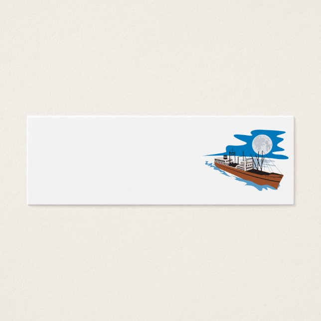 Cartes De Visite Bateau de transport de passagers Rétro (Devant)