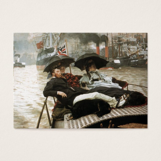 Cartes De Visite Bateau sur le port (Devant)