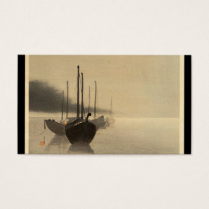 Cartes De Visite Bateaux dans la brume par Seitei Watanabe 1851 -