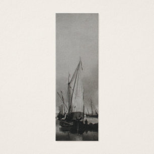 Cartes De Visite Bateaux néerlandais de peinture sur le signet de