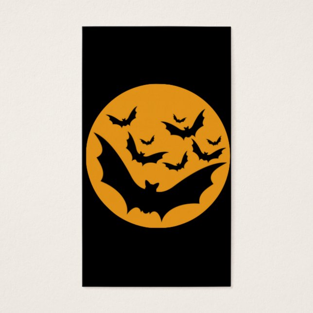 Cartes De Visite Bats d'Halloween (Devant)