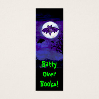 Cartes De Visite Batty Over Livres ! Marque-page