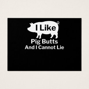 Cartes De Visite BBQ BBQ J'Aime Les Boutons De Cochon Et Je Ne Pe