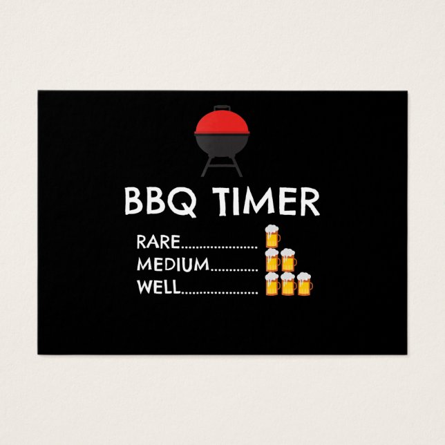 Cartes De Visite BBQ |BBQ Timer Barbecue Funny Grill Grill Cadeau (Devant)
