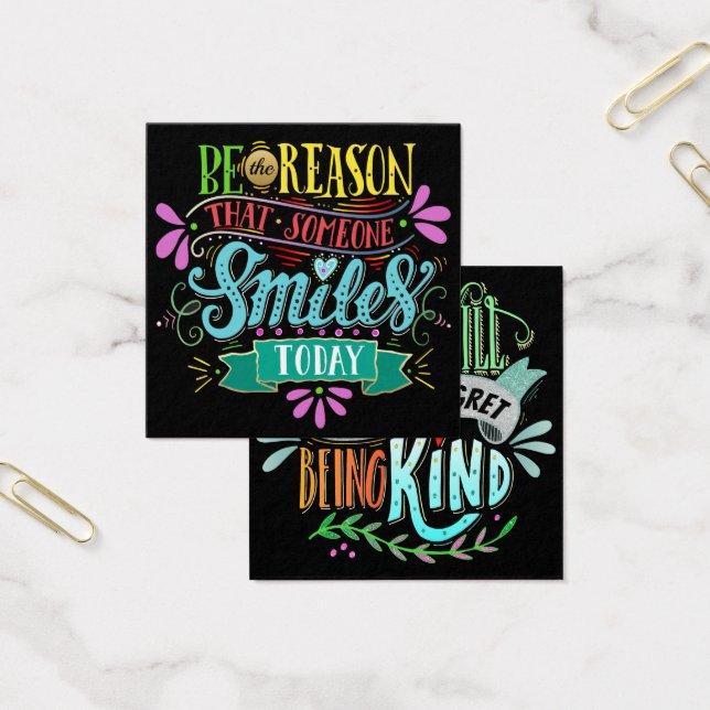Cartes De Visite Be Kind and Make Others Smile (Bureau)